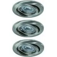 NICE PRICE 3er Set einbaueleuchten inkl. LED Leuchtmittel GU10 schwenkbar 51mm 3x3,5W - ergibt 3x20W licht