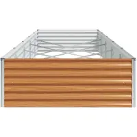 vidaXL Hochbeet Hellbraun 485 x 100 x 36 cm Verzinkter Stahl