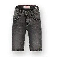 Vingino Bermudas , Jungen, Gr. 152, N-Gr, grau (mid grau), Denim/Jeans, Obermaterial: 72% Baumwolle, 27% Polyester, 1% Elasthan, unifarben, kniebedeckend, Hosen Bermudas, Jeans-Bermuda mit Stretch