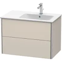 Duravit XSquare Meuble sous-lavabo suspendu, 2 tiroirs, vasque à droite, 810x560x478mm, XS417708383