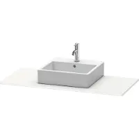 Duravit Konsole XSquare 80x55cm, we supermatt, mit 1 Ausschnitt