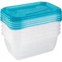 CARUNO keeeper Frischhaltedosenset 5-teilig, 5 x 0,5 l, 15,5 x 10,5 x 6 cm, Fredo Fresh
