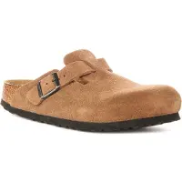 Birkenstock Boston Bs aus braunem Wildleder | Schmale Passform – 5,5 UK – 39 EU – 8/8,5 F US / Braun