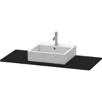 Duravit Konsole XSquare 80x55cm, Eiche schwarz, mit 1 Ausschnitt