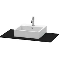 Duravit Konsole XSquare 100x55cm, Ei schwarz, mit 1 Ausschnitt