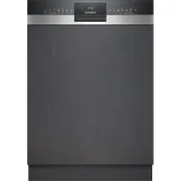Siemens iQ300 SN53HS10UE, Teilintegriert, Standardgröße (60 cm), Schwarz, Edelstahl, Schwarz, Tasten, Oberkorb