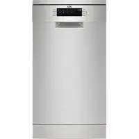 AEG FFB73527ZM, Freistehend, Single (45 cm breit), Edelstahl, Schwarz, Tasten, LED