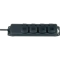 Brennenstuhl Steckdosenverteiler IP44 4-fach schwarz 2m H07RN-F 3G1,5, 1159960