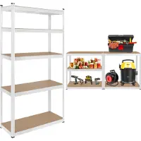 Rebel Metallregal 180x90x40cm, 750kg, 5 Böden, Werkbank