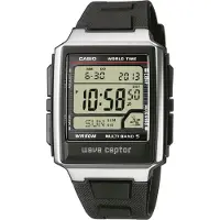 Casio Funkchronograph FUNK, schwarz, Armbanduhren, Herren, silberfarben, Funkchronograph, Quarzuhr, Armbanduhr Herren, Digitaluhr,Funkuhr, Resinarmband,Weltzeit