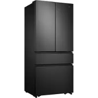 Hisense French Door "RF540", Energieeffizienz: E, schwarz, B:79,4cm H:181,7cm T:70,6cm, Kühlschränke, French Door