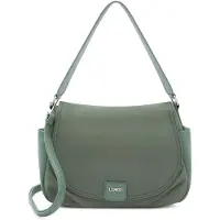 L.credi Schultertasche Umhängetasche Sadma Flapbag Deep Green dunkelgrün