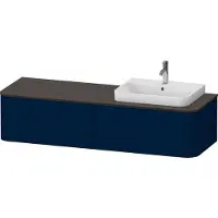 Duravit Waschtischunterschrank o. ES Happy D.2 Plus 35,4x160cm, 2 Ausz., BP r, blau s-matt