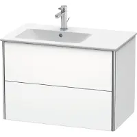 Duravit XSquare Meuble sous-lavabo suspendu, 2 tiroirs, vasque à gauche, 810x560x478mm, XS417608484