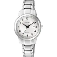 Citizen Solaruhr , silber (silberfarben), Armbanduhren, Damen, Solaruhr, Armbanduhr, Damenuhr, Edelstahlarmband, Datum