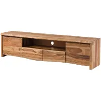 MASSIVMOEBEL24.DE TV-Board Sheesham 200x45x50 natur lackiert / sandgestrahlt PURE SHEESHAM #221
