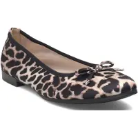 Tamaris Ballerina , Damen, Gr. 36, Synthetik Textil, leodruck, Schuhe Ballerina, Schlupfschuh, Frühlingsschuh, Businessschuh im Animal Look