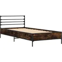 vidaXL Bettrahmen Geräucherte Eiche 80 x 200 cm Holzwerkstoff