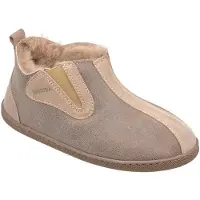 Vanuba Columbia Lammfell Hausschuhe Damen Schuhe - Badelatschen Damen Hausschuhe - Leder Wolle Pantoffeln Damen - Bequeme Schuhe Damen Lammfell-Hausschuhe - 36 EU Leder Harz Beige Beige