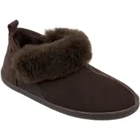 Vanuba Karayaka Lammfell Hausschuhe Damen Schuhe - Badelatschen Damen Hausschuhe - Leder Wolle Pantoffeln Damen - Bequeme Schuhe Damen Lammfell-Hausschuhe - 42 EU Leder Harz Braun Braun