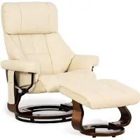 OEM Massagestuhl aus Kunstleder - 90 x 86 x 110 cm - 360 Grad drehbar - inkl. Fußbank