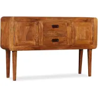 Syfax Sideboard Massivholz mit Honigfarbenem Finish 120x30x75 cm