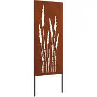 Syfax Garten Sichtschutz-Leinwand Rostig 50 x 140 cm Wetterfeststahl