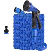Markenlos Gartenschlauch erweiterbar - Flexibel und multifunktional - 60 m - Blau