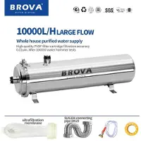 StarTech.com Hauswasserfilter - Zentraler Wasserreiniger - 0,01 μm PVDF-Ultrafiltration - 10000 L/h Durchfluss - Edelstahl - Stromlos
