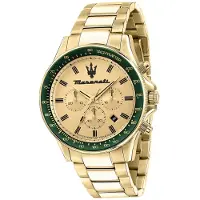 Maserati Herren Uhr Chronograph SFIDA Edelstahl gold Luxus D2UMAR8873640005