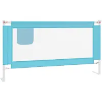 Syfax Kleinkind-Bettschutzgitter Blau 160x25 cm Stoff