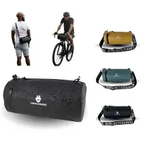OEM Duurzame Gerecycleerde PET-Wasserfestes Athleisure-Sporttas mit Querschlagriemen, Fahrradtasche für MTB 5L Schwarz
