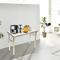 StarTech.com Esstisch aus Edelstahl - Klappbarer rechteckiger Esstisch - 100×50×75 cm - Modernes minimalistisches Design - Freistehend