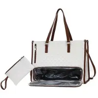 OEM 2-in-1-Tas aus Leder in Schwarz, 42*30*17 cm