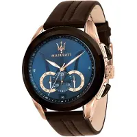 Maserati Herren Uhr Chronograph Traguardo Leder Armband braun D2UMAR8871612024