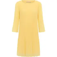 Culture Midikleid "Damen Kleid CUladina", Damen, Gr. XXL, N-Gr, gelb (pale banana), Obermaterial: 100% Polyester PES., Kleider Midikleid