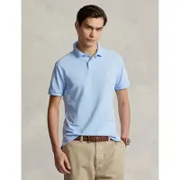 Ralph Lauren für Herren. 710782592013 Der ikonische Custom Slim Fit Poloshirt aus Piqué in Hellblau (M), Lässig, Baumwolle, Kurzarm