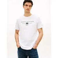 Tommy Hilfiger T-Shirt "BRAND LOVE MONO STACK", Herren, Gr. XXL, weiß, Single Jersey, Obermaterial: 100% Baumwolle, regular fit normal, Rundhals, Shirts T-Shirt, aus Jersey mit Logo
