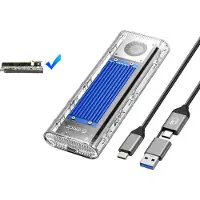 OEM USB4 M2 NVMe SSD-GehŠuse, 40 Gbps †bertragungsrate, integrierter KŸhlventilator, mit Fan Blau