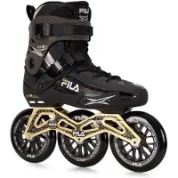 Fila Skate Fila Inlineskates Fila Houdini 125, Schwarz/Gold, Größe 10.0 (entspricht Größe 44), 3 Stück, 125