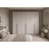 MOEBLO Kleiderschrank 6-türig – moderner Schrank viel Stauraum, Schlafzimmer Garderobenschrank - Schrank Glamy 6D - Cashmere