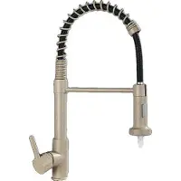 OEM Küchenarmatur, Ausziehbarer Auslauf, Einhebel, Beige mit Punkt