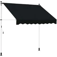 vidaXL Manuell einziehbare Markise Schwarz 150 cm