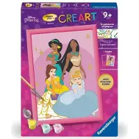 Ravensburger Malen nach Zahlen Set, CreArt Kids Disney Prinzessin, 18x24cm, Ab 7 Jahren, Inklusive Rahmen