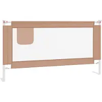 Syfax Kleinkind-Bettschutzgitter Taupe 160x25 cm Stoff