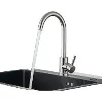 OEM Küchenarmatur, Edelstahlkonstruktion, 360° Schwenkrotation, Bürstetes Nickel A