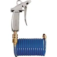 TECWERK Spiralschlauch-Pistolen-Set ID 6mm AD 8mm L.5m blau Kuppl.DN 7,2