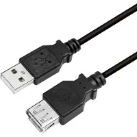 Logilink CU0011B, 3 m, USB A, USB A, USB 2.0, 0,48 Gbit/s, Schwarz