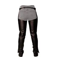 Dyon Leder-Chaps lang, Größe:L, Farbe:braun