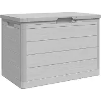 vidaXL Outdoor-Kissenbox Grau 77,5x44,5x53 cm Polypropylen